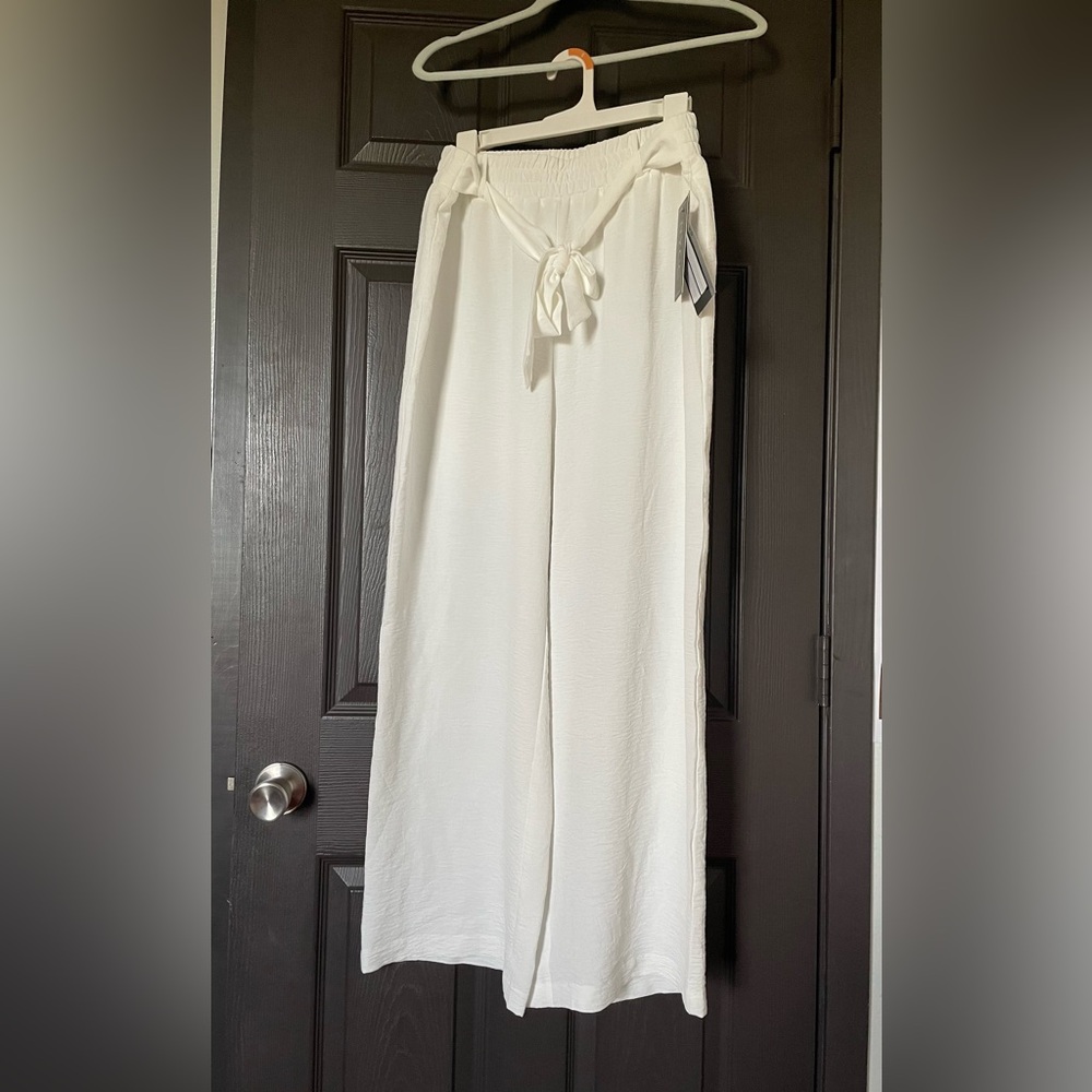 White Wide Leg Pants